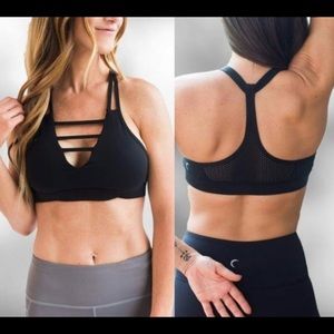 ZYIA black grid bra